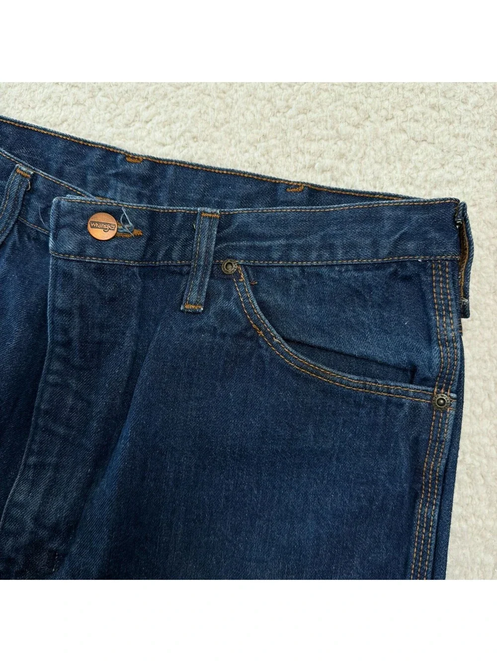 Vintage Wrangler Rapid Transit Jeans Flare Bell Bottom Dark Wash USA 36 Long